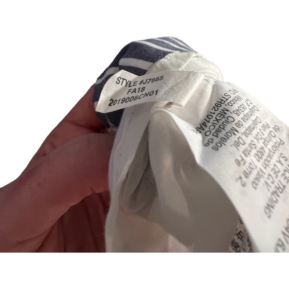 J. Crew Cotton Fit & Flare Sundress in Chambray and White Stripe w Pockets, Sz 6 - Picture 8 of 8